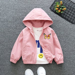 Girls' Jacket 2023 Autumn/Winter New Children's Hooded Coat Sequin Butterfly Zipper Jacket Children's Fashion Jacket