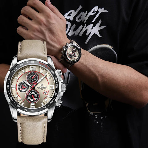 2022 Top Brand Luxury NAVIFORCE 100% Original Fashion Watch For Men Multifunction Sport Waterproof Man Quartz WristWatches Clock