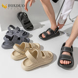 Summer Men Slippers Thick Sole Outdoor Beach Sandal Soft Comfortable Flat EVA Clouds Slides Casual Sneaker Shoes New Man Sandals