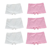 6pc/Lot Children Kids Girls Soft Underwear Elastic Boxer Shorts Panties Solid Underpants 8-14Years