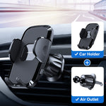 Dashboard Phone Holder for Car【360° Widest View】9in Flexible Long Arm, Universal Handsfree Auto Windshield Air Vent Phone Mount