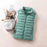 New 2024 Women Women Ultra Light Down Vests Slim Sleeveless Jacket Portable Girl Lightweight Windproof Waistcoat