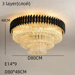 BOSSEN LED modern crystal ceiling light circular/square bedroom living room ceiling light.