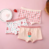 3Pcs/lot Kids Panties 7 Collections Chirdren&#39;s Underwear Lovely Girls Briefs Floral Grid Cute Pants Baby Dots Cotton Underpants