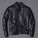 AYUNSUE 100% Real Cowhide Genuine Leather Jacket Men Clothes Autumn Coat Plus Size 5XL Coats Jaqueta Couro Legítimo Masculino