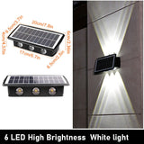 Solar Wall LED Light Outdoor Garden Decoration Wall Lamp High Brightness Up And Down Luminous Lighting Outdoor Solar LED Lamp