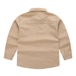 Spring Boys Shirts Casual Solid Child Shirts Big Kids School Blouse Red Tops Clothes 5-14Yrs Children Costumes Kids Boy Wear