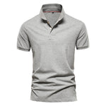 AIOPESON New Cotton Men&#39;s Polos Solid Color Classic Polo Shirt Men Short Sleeve Top Quality Casual Business Social Polo Men