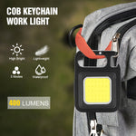 Mini COB LED Flashlight Keychain Light Multifunctional Portable Lamp USB Charging Emergency Lights Outdoor Work Camping Lantern