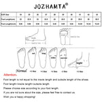 JOZHAMTA Size 35-44 Women Flats Sandals Buckle Strap Leather Platform Shoes For Women Designer Low Heels Sandalias Summer