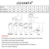 JOZHAMTA Size 35-44 Women Flats Sandals Buckle Strap Leather Platform Shoes For Women Designer Low Heels Sandalias Summer