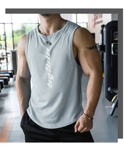 2024 NEW Fitness Sports Tank Tops Men Gyms Workout Sleeveles Shirt Male Summer Loose Undershirt basketball Running men Ves