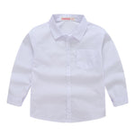 Spring Boys Shirts Casual Solid Child Shirts Big Kids School Blouse Red Tops Clothes 5-14Yrs Children Costumes Kids Boy Wear
