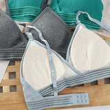 Cotton Seamless Bras For Women Non-Wire Bras Solid Push Up Brassiere V-neck Underwear Thin Pad Cup Soft Female Intimates