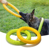 Dog Toys Pet Flying Disk Training Ring Puller Anti-Bite Floating Interactive Supplies Dog Toys Aggressive Chewing