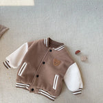 Toddler Infant Baby Boys Girls Clothes Cute Fleece Winter Warm Baby Jacket Casual Baseball Uniform Jacket Outerwear Kids Coat