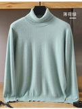 Men's 100% pure Mink velvet Cashmere Sweater High Lapels Pullovers Knitted Winter New Tops Long Sleeve High-End Jumpers