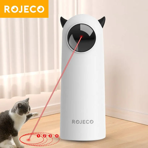 ROJECO Automatic Cat Toys Interactive Smart Teasing Pet LED Laser Indoor Cat Toy Accessories Handheld Electronic Cat Toy For Dog