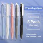 5 pcs gel pen ins smooth press quick-drying  0.5mm black pen ballpoint pens school supplies stationery