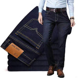 Summer Fashion Brand Clothing Slim Men Business Casual Jeans 2023 Man Oversize Denim Pants Trousers Baggy Stretch Jeans Autumn