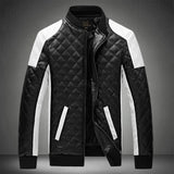 New Patchwork Motorcycle Jacket Men Stand Collar Casual Leather Jacket Fashion Slim Moto Bike PU Winter Jacket Men Plus Size 5XL