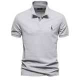 AIOPESON Brand Men&#39;s Polo Shirts Cotton Polo Shirts for Men Short Sleeve High Quantity Solid Polo Men New Summer Clothing