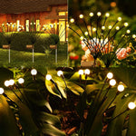 8Pack Solar Firefly Lights 10LED Solar Garden Lights Outdoor Waterproof Swaying Light for Yard Patio Pathway Decoration