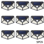 100 LED Solar Lights Outdoor Solar Wall Lamp PIR Motion Sensor Lamp Waterproof Solar Street Light for Garden Decoration