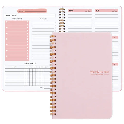 2024 Weekly Planner Agenda A5 Notebook Planner Pouch 52 Weeks Planner Schedules Stationery School Office Supplies Stationery