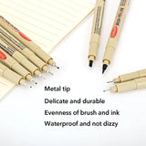 12 Tip Pigment Liner Micron Ink Marker Pen for Manga Draw Sketching Needle Pen Hook Line Pen Sketch Stationery Set Art Supplies