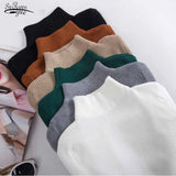 2023 Autumn and Winter Korean New Women's Turtleneck Wool Slim Women's Knitwear Sweater Long Sleeve Solid Pullover Women 10643