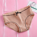 3pc/lot Girls Cotton Underwear Cute Knot Soft Breathable Briefs Young Girl Panties Solid Girl Briefs Children Clothes