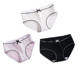 3pc/lot Girls Cotton Underwear Cute Knot Soft Breathable Briefs Young Girl Panties Solid Girl Briefs Children Clothes