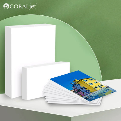 Coraljet 50 Sheets of 8.3x11.7"(A4) 4 X 6 Inch(4R) High-Quality Glossy Photo Paper Perfect for Inkjet Printing-180/210/230gsm