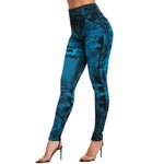 Sexy Women Leggings Imitation Jeans High Waist Pants Fitness Elastic Slim Leggins Mujer 2021 Sport Casual Leggins Female Push Up