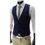 2023 New Arrival Dress Vests For Men Slim Fit Mens Suit Vest Male Waistcoat Gilet Homme Casual Sleeveless Formal Business Jacket