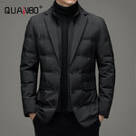 Top Grade Man Down Jacket 2023 New Arrival  Men Business Casual Classic Suit Collar 90% Gery Duck Down Coat Keep Warm parkas