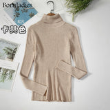 Bornladies 2022 Basic Turtleneck Women Sweaters Autumn Winter Tops Slim Women Pullover Knitted Sweater Jumper Soft Warm Pull