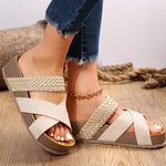 Fashion Flatform Cork Sandals Women Summer 2023 Non Slip Platform Clogs Slippers Female Thick Bottom Outdoor Slides Shoes Woman