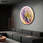 Remote Dimming Moon Design Modern New LED Wall Lamps Study Living Room Bedside Bedroom Aisle Parlor Flats Villa Lights Lighting