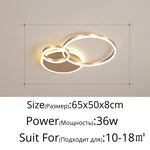 New Modern LED Chandelier Lighting For Living Study Bedroom Lamps Indoor Lighting Round Rings Foyer Lustre Chandeliers Luminaire