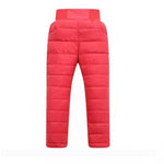 Casual Girl Boy Winter Pants Cotton Padded Thick Warm Trousers Waterproof Ski Pants 10 Years Elastic High Waisted Baby Kid Pant