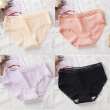 4Pcs/Lot Cotton Underwear Cute Knot Soft Breathable Briefs Young Panties Solid Girl Children Clothes