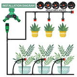 Greenhouse 5M-50M DIY Drip Irrigation System Automatic Watering Garden Hose Micro Drip Watering Kits with Adjustable Drippers