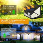 100 LED Solar Wall Lights Waterproof Outdoor Solar Lamp Wireless Solar Powered Sunlight Street Light for Garden Decoration