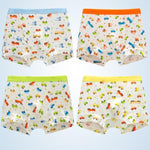 3Pc/Lot Random Colors Soft Breathable Boys Boxer Kids Underwear Underpants Modal for Children 2-8Y