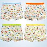 3Pc/Lot Random Colors Soft Breathable Boys Boxer Kids Underwear Underpants Modal for Children 2-8Y