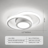 Small Modern LED Ceiling Light 2 Rings Creative Design Ceiling Lamp Indoor Lighting Fixtures Hallway Balcony Aisle Office Lustre