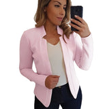 Women Thin White Blazers Spring 2022 Female Summer Blazer Long Sleeve Open Stitch OL Womens Slim Coats Femme Ladies Black Tops