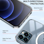 Ultra Clear Magnetic Circle Magsafing Case For iPhone 14 13 12 11 Pro Max Mini XS XR 7 8 Plus SE iPhone Magnetic Macsafe Cases